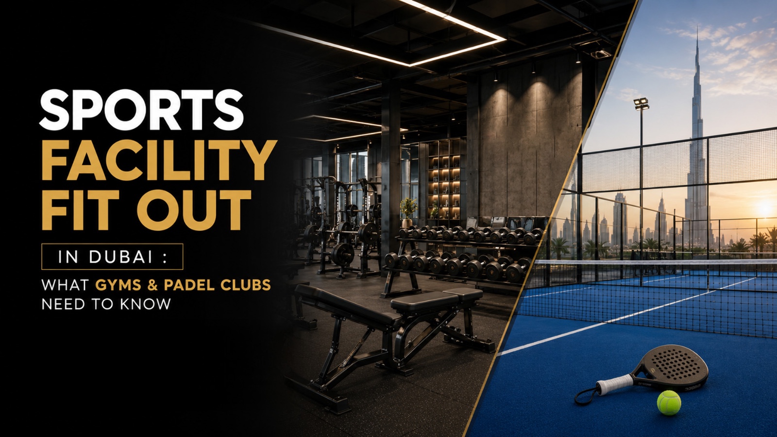 Sports Facility Fit Out in Dubai : What Gyms & Padel Clubs Need to Know